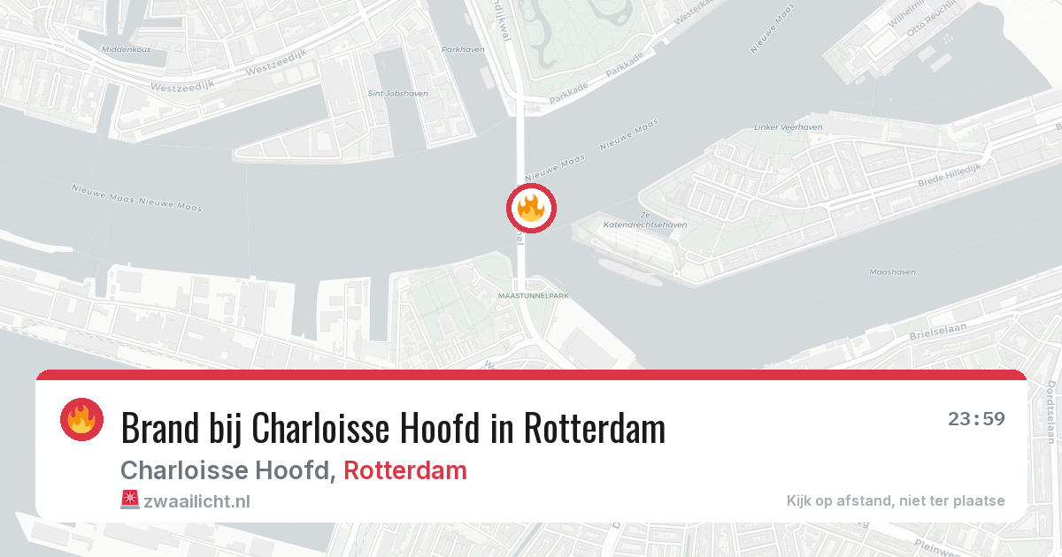 Brand bij Charloisse Hoofd in Rotterdam — 16 jun 2026