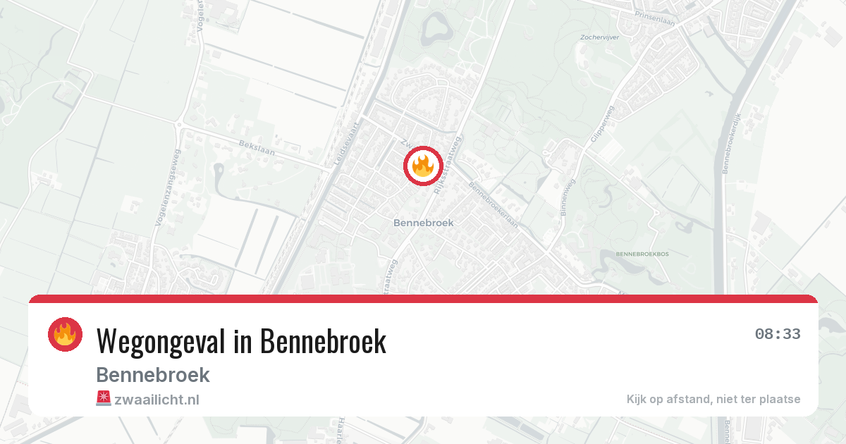 Wegongeval in Bennebroek — 26 jun 2026