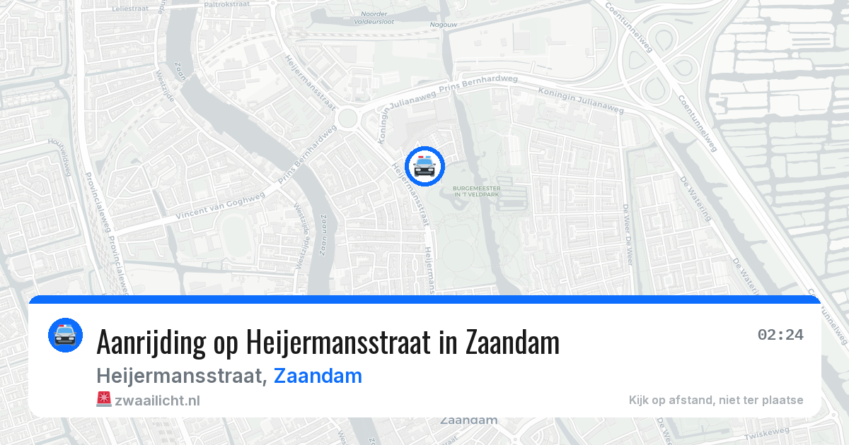 Aanrijding op Heijermansstraat in Zaandam — 5 jul 2026