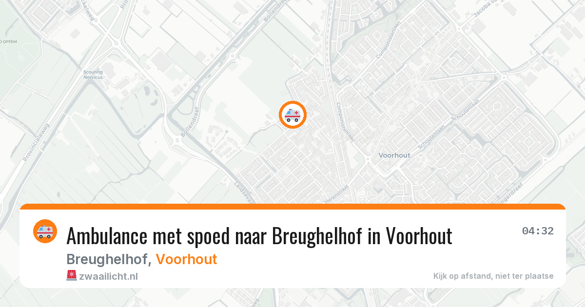 Ambulance met spoed naar Breughelhof in Voorhout — 11 apr 2026