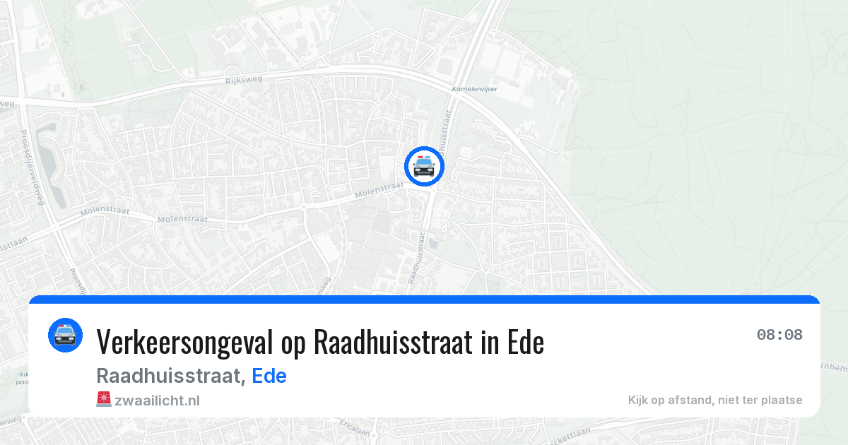 Verkeersongeval op Raadhuisstraat in Ede — 10 jun 2026