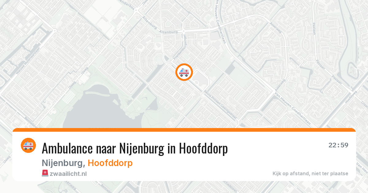 Ambulance naar Nijenburg in Hoofddorp — 7 aug 2026