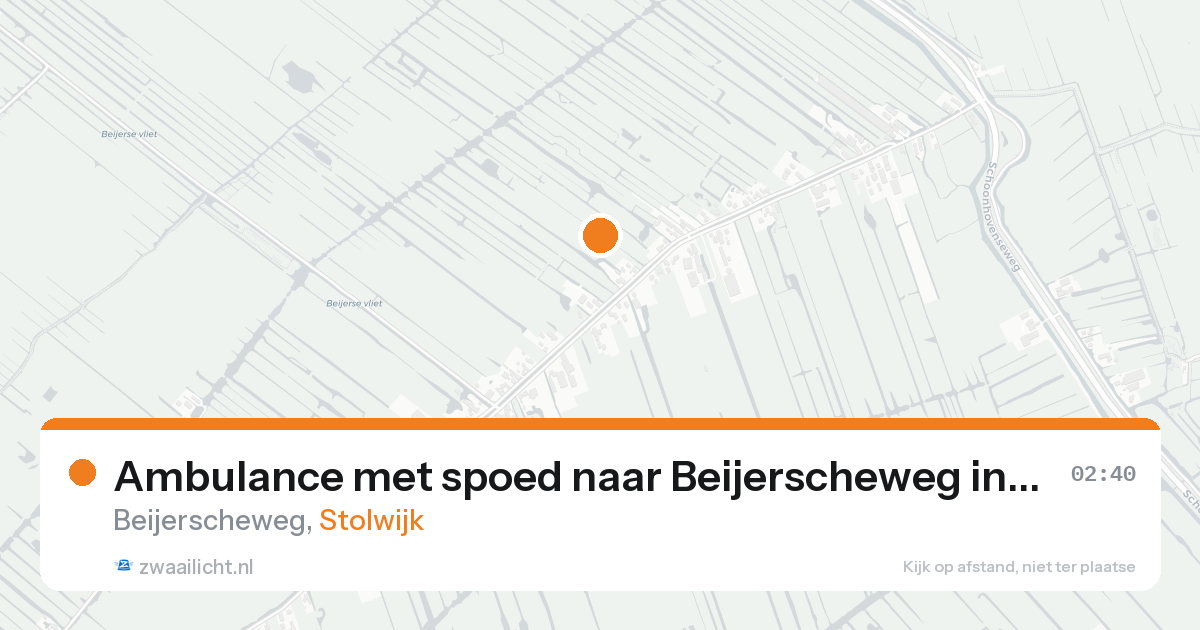Ambulance met spoed naar Beijerscheweg in Stolwijk — 12 aug 2026