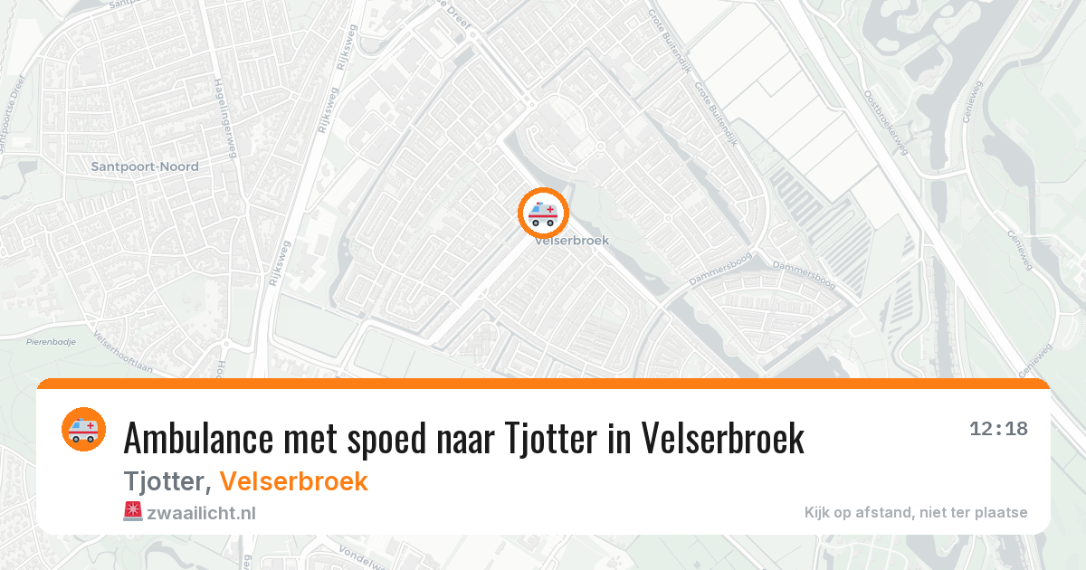 Ambulance met spoed naar Tjotter in Velserbroek — 6 jul 2026