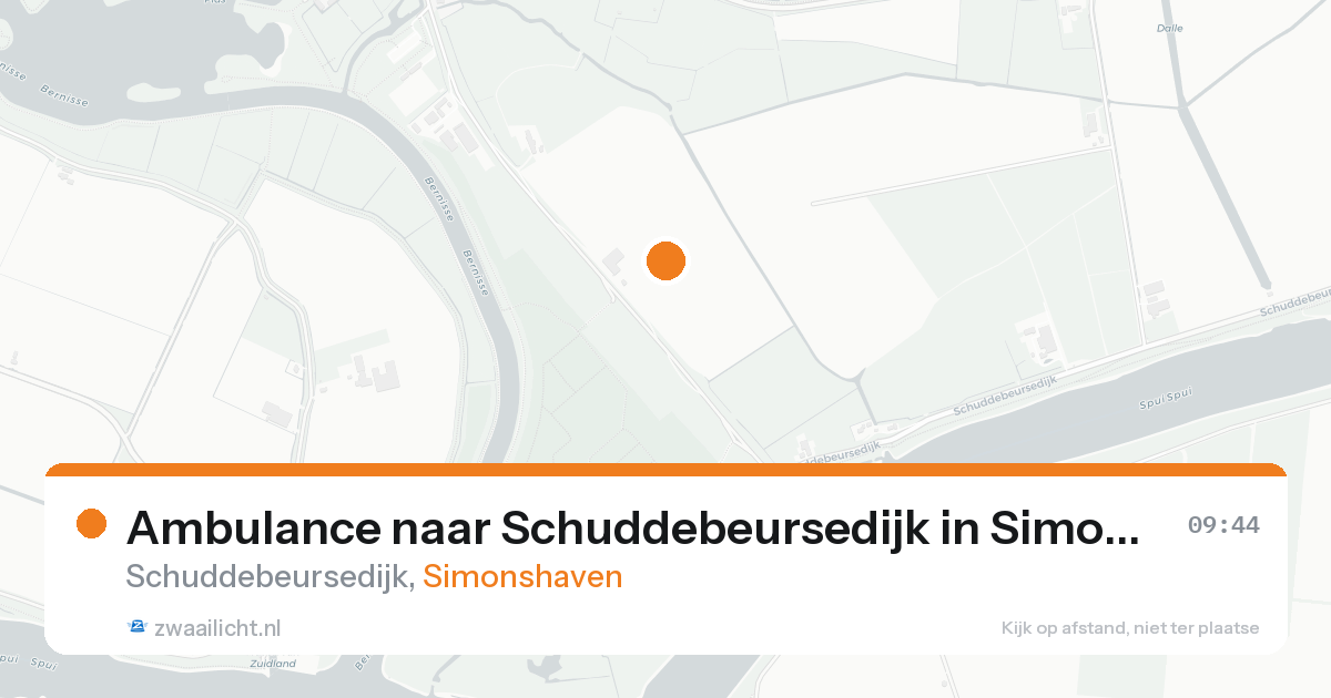 Ambulance naar Schuddebeursedijk in Simonshaven — 16 aug 2026