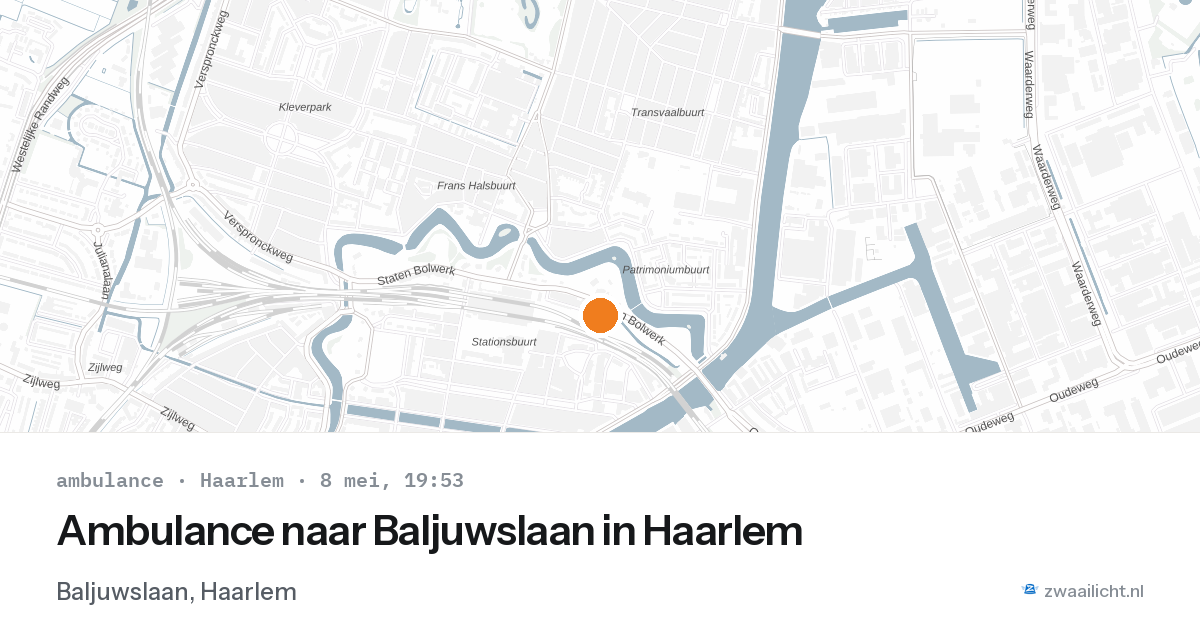 Ambulance naar Baljuwslaan in Haarlem — 8 mei 2026