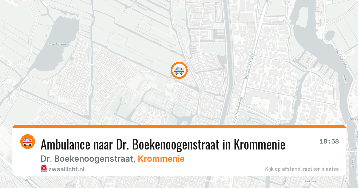 Ambulance naar Dr. Boekenoogenstraat in Krommenie — 8 aug 2026