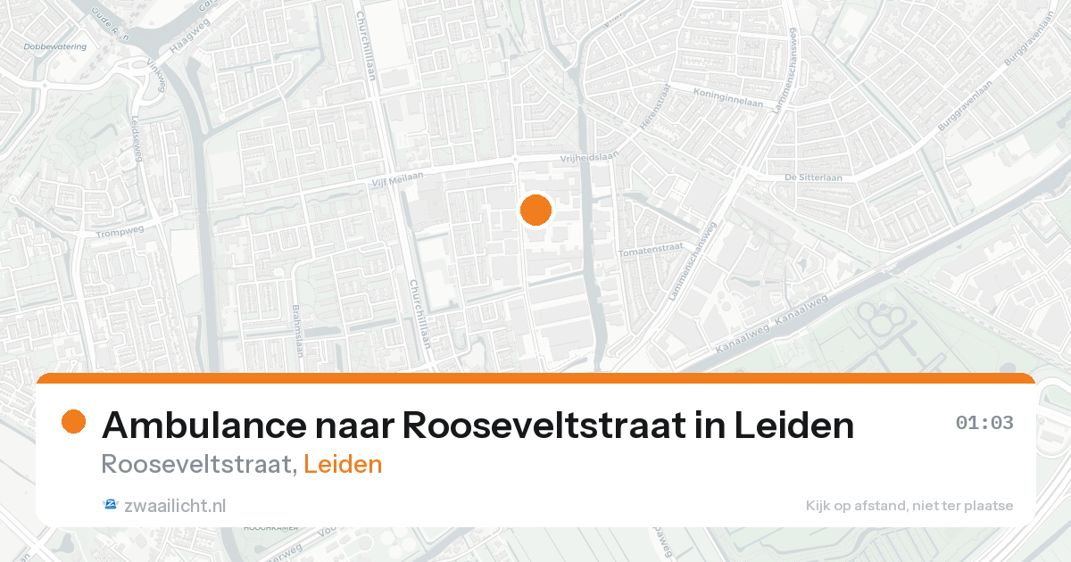 Ambulance naar Rooseveltstraat in Leiden — 16 mei 2026