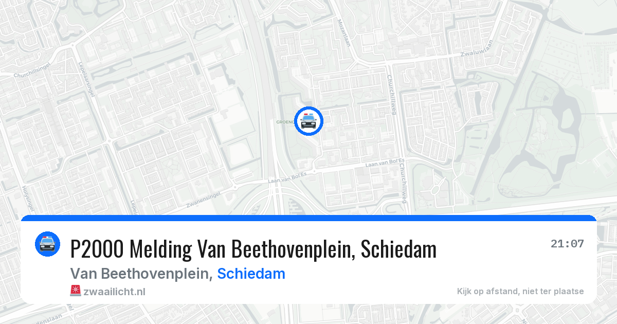 P2000 Melding Van Beethovenplein, Schiedam — 11 aug 2026