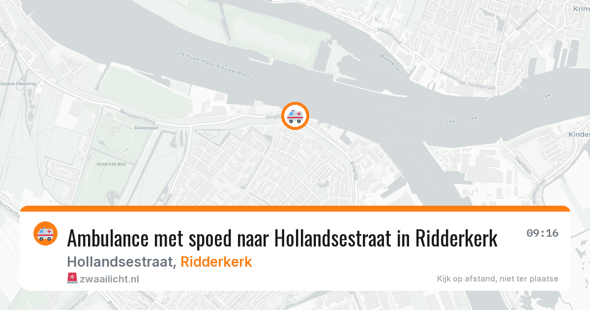 Ambulance met spoed naar Hollandsestraat in Ridderkerk — 31 jul 2026