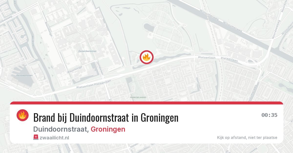 Brand bij Duindoornstraat in Groningen — 1 aug 2026