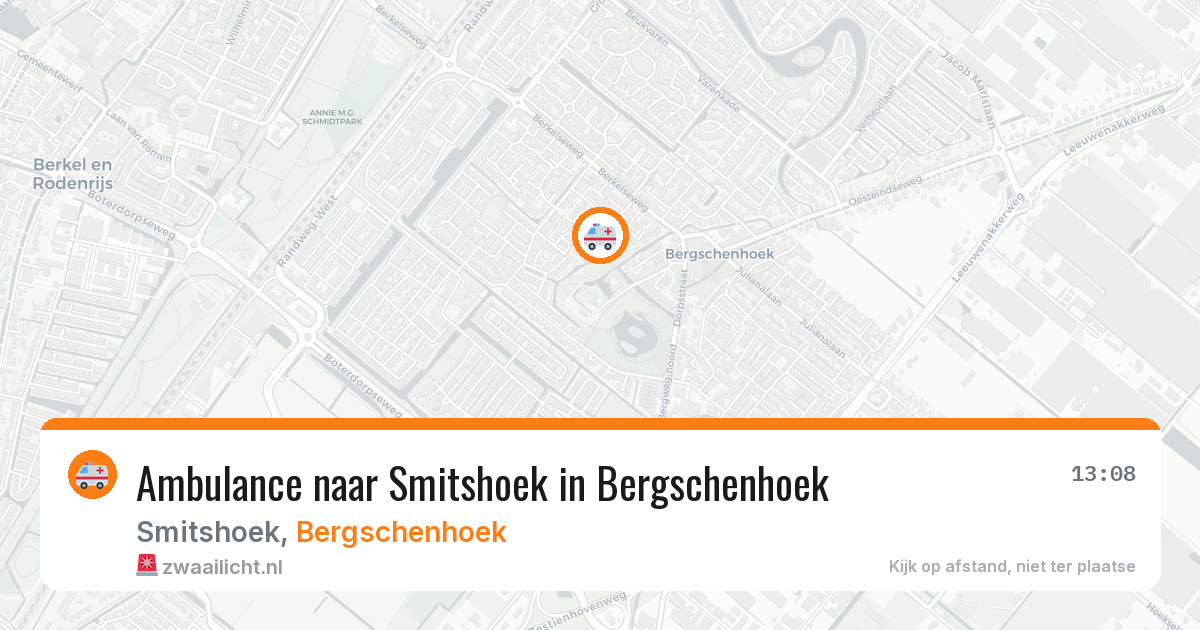Ambulance naar Smitshoek in Bergschenhoek — 7 apr 2026