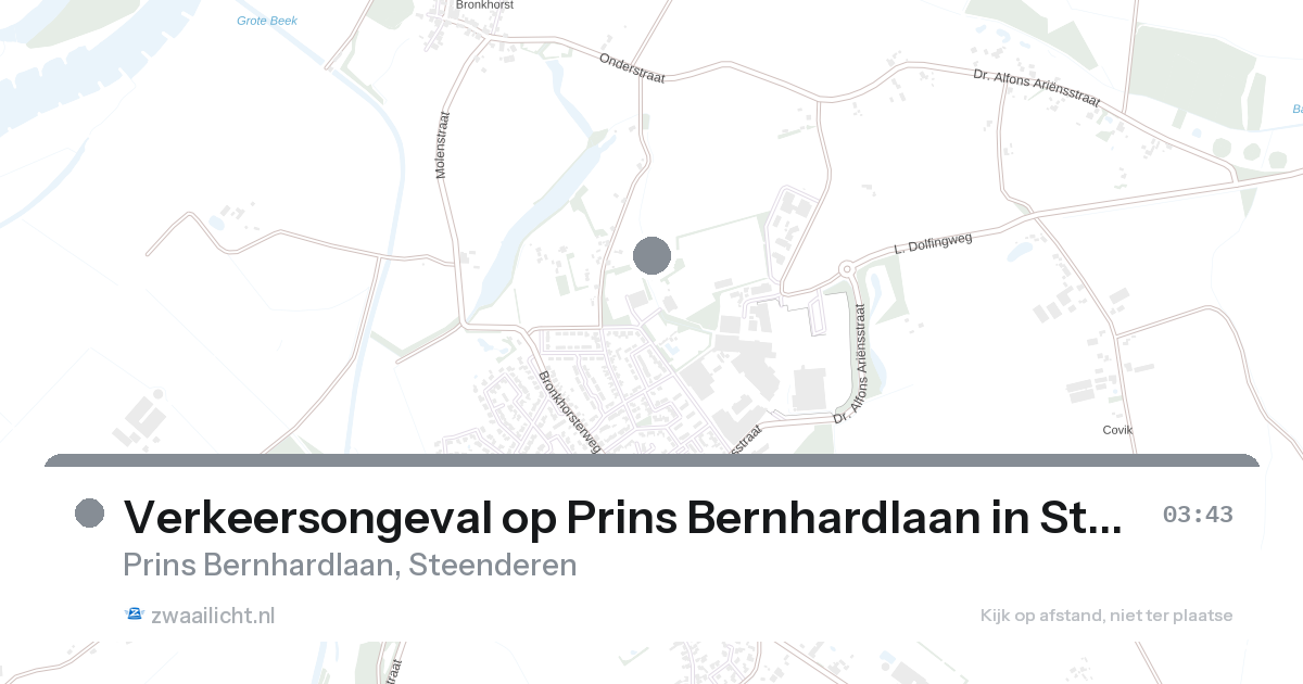 Verkeersongeval op Prins Bernhardlaan in Steenderen — 27 aug 2026