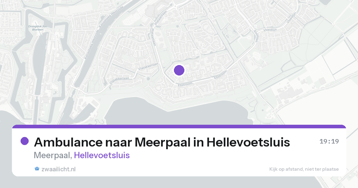 Ambulance naar Meerpaal in Hellevoetsluis — 25 aug 2026