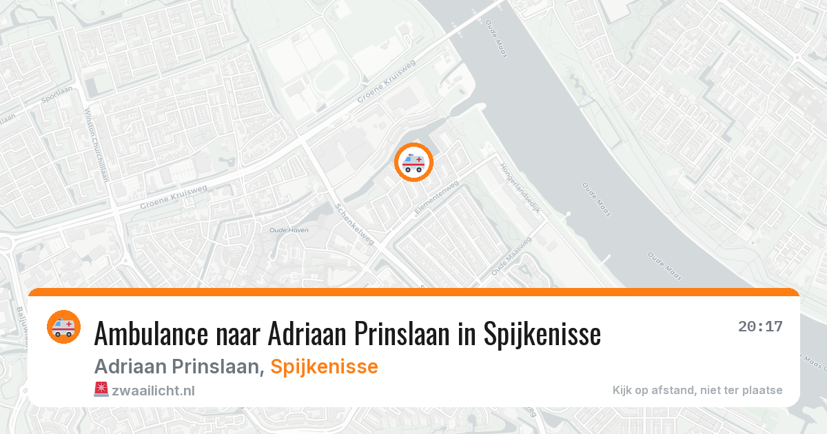 Ambulance naar Adriaan Prinslaan in Spijkenisse — 25 mei 2026