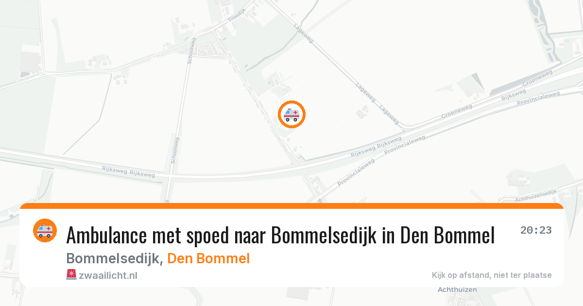 Ambulance met spoed naar Bommelsedijk in Den Bommel — 14 jun 2026