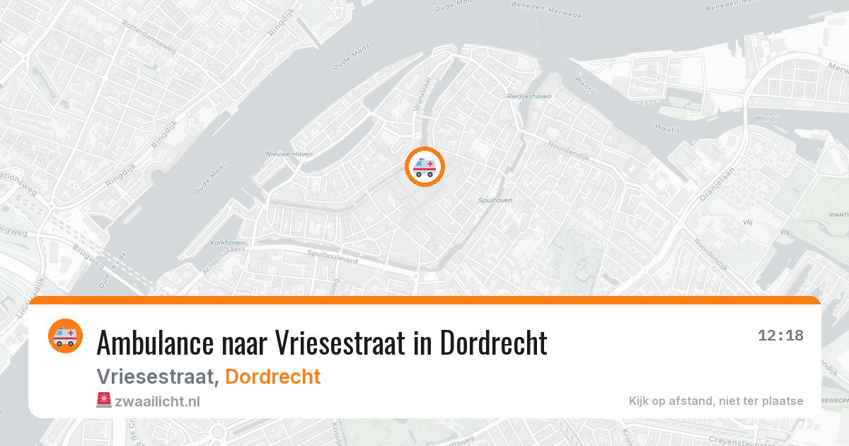 Ambulance naar Vriesestraat in Dordrecht — 11 aug 2026