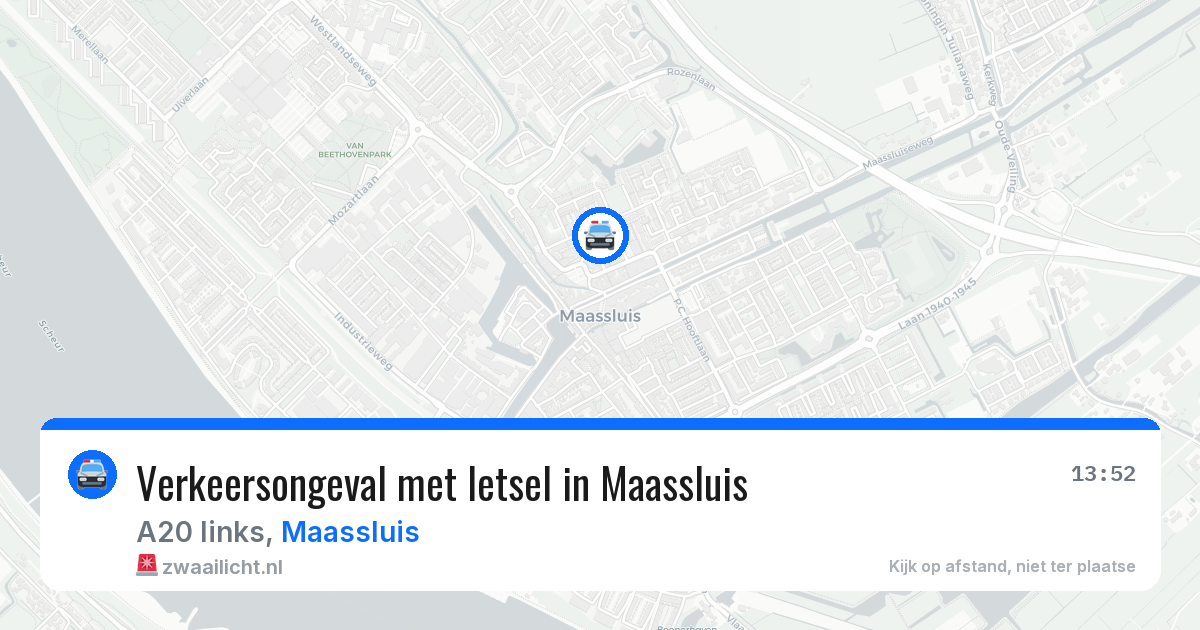 Verkeersongeval met letsel in Maassluis — 1 apr 2026