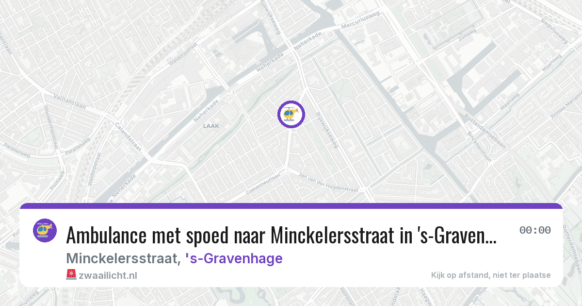 Ambulance met spoed naar Minckelersstraat in 's-Gravenhage — 26 apr 2026