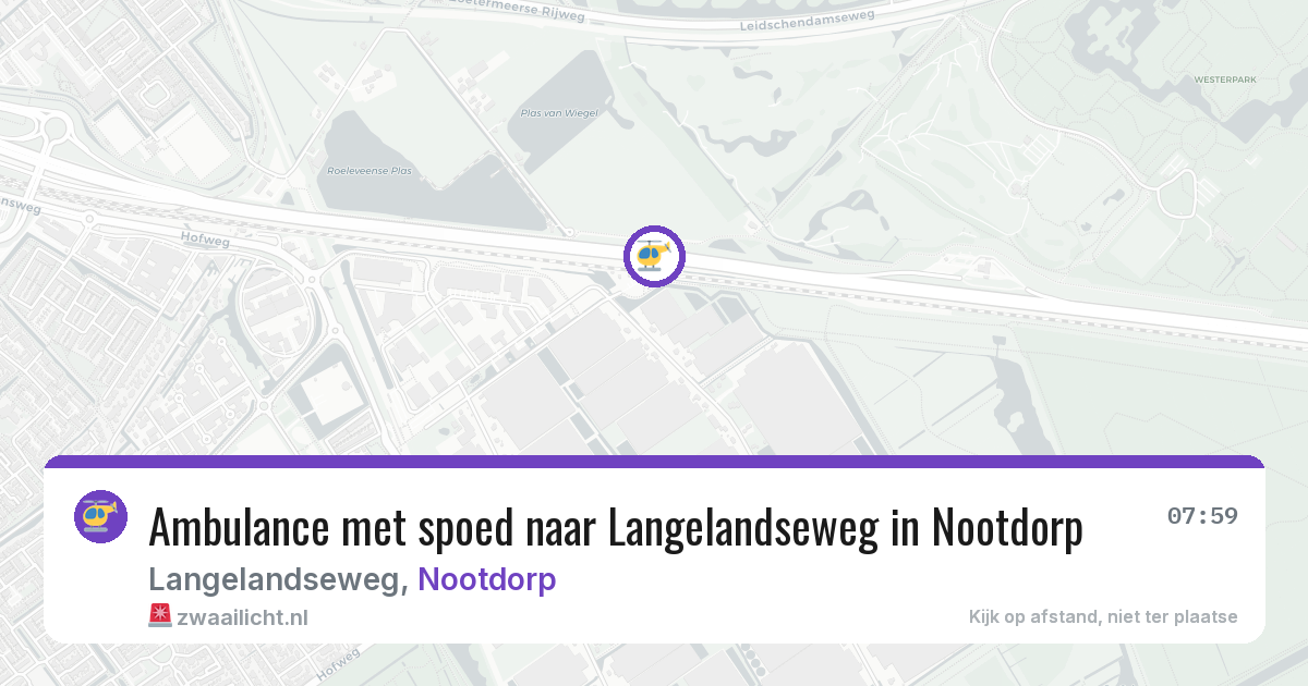 Ambulance met spoed naar Langelandseweg in Nootdorp — 22 jun 2026