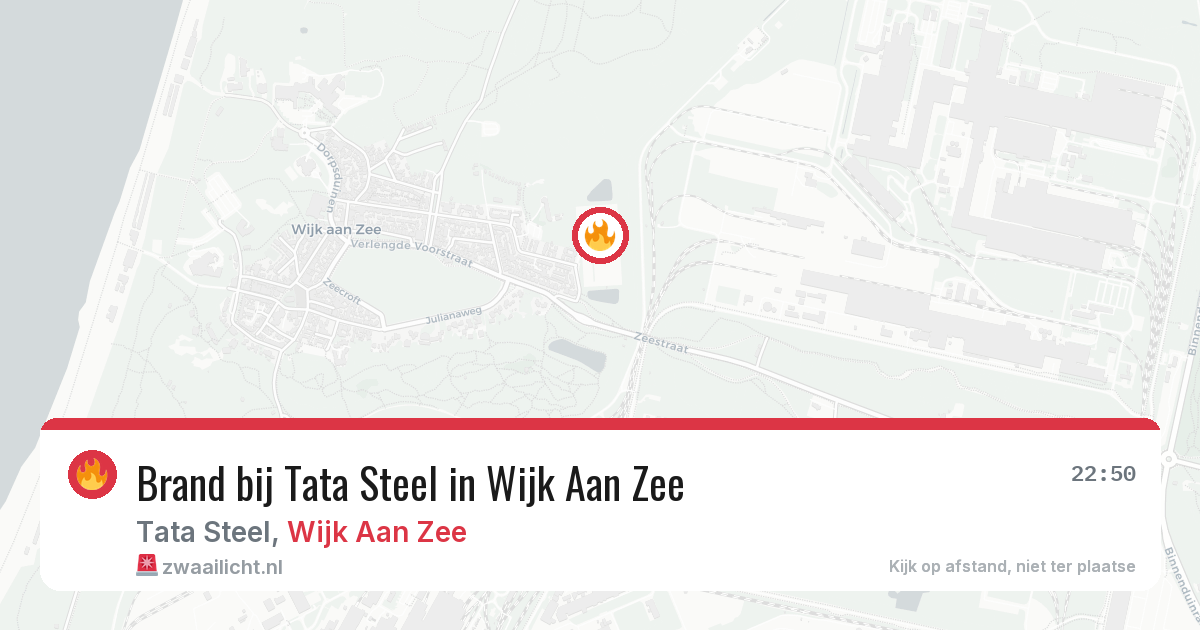 Brand bij Tata Steel in Wijk Aan Zee — 26 jul 2026