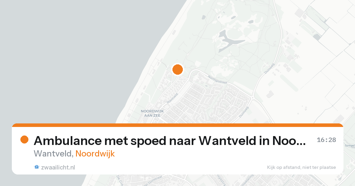 Ambulance met spoed naar Wantveld in Noordwijk — 30 jan 2026