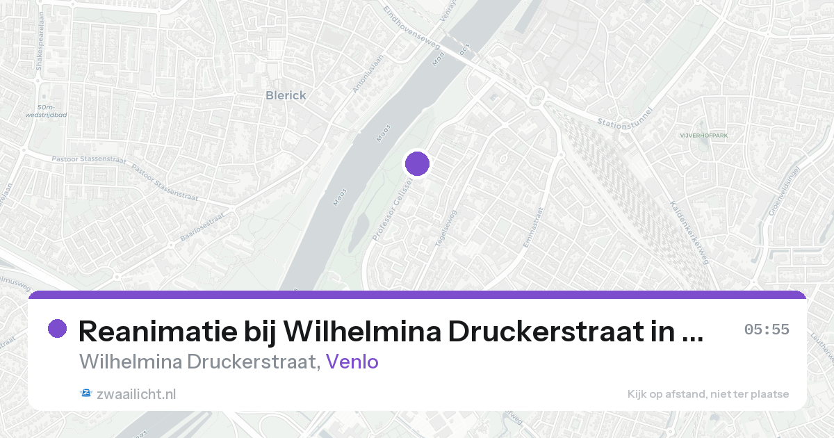 Reanimatie bij Wilhelmina Druckerstraat in Venlo — 22 aug 2026