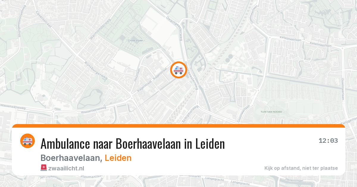 Ambulance naar Boerhaavelaan in Leiden — 20 apr 2026