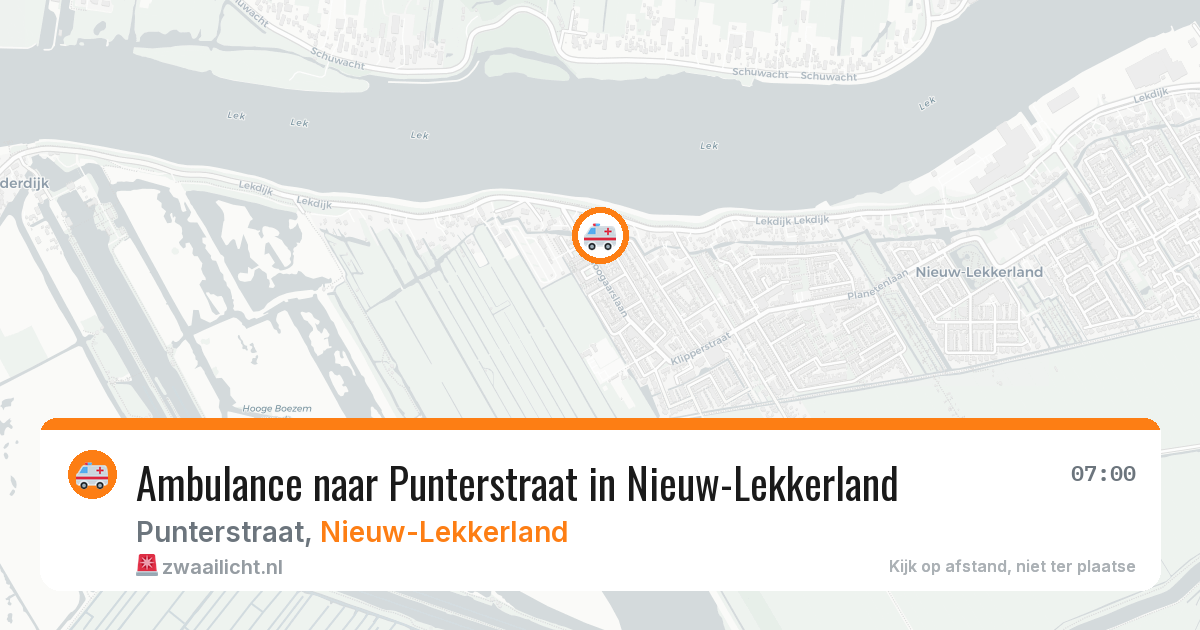 Ambulance naar Punterstraat in Nieuw-Lekkerland — 23 apr 2026