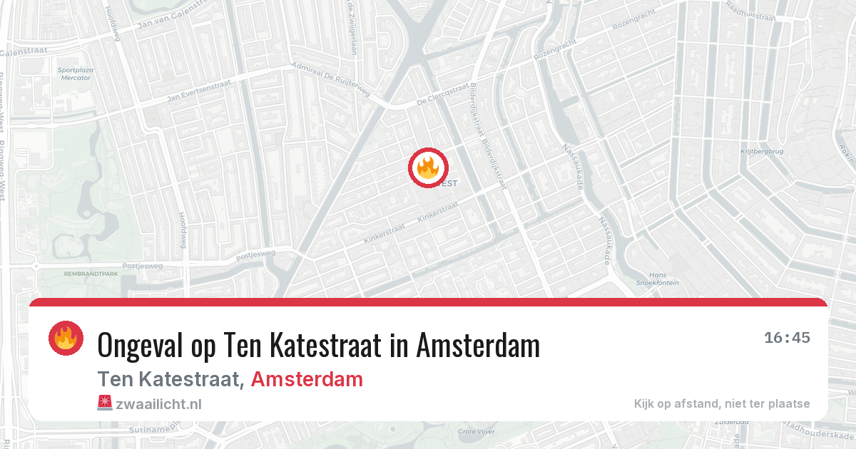 Ongeval op Ten Katestraat in Amsterdam — 23 apr 2026
