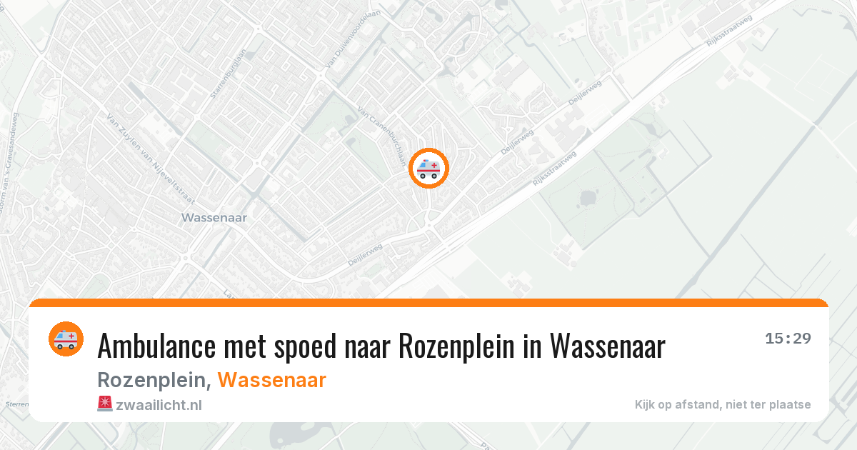 Ambulance met spoed naar Rozenplein in Wassenaar — 22 jun 2026