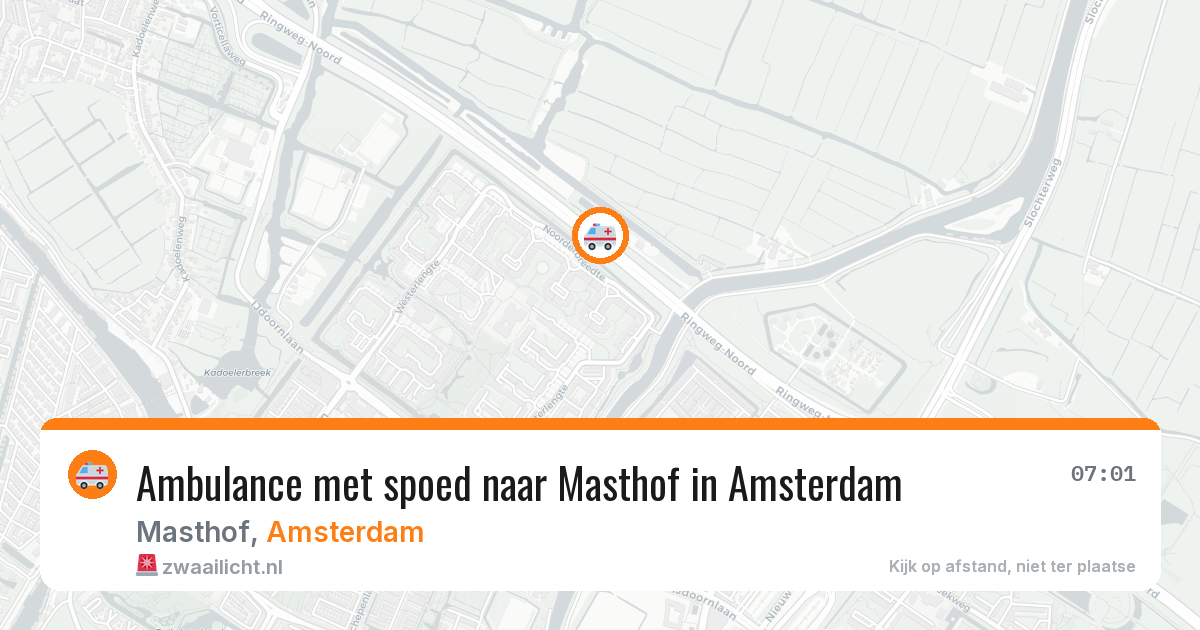 Ambulance met spoed naar Masthof in Amsterdam — 3 jun 2026