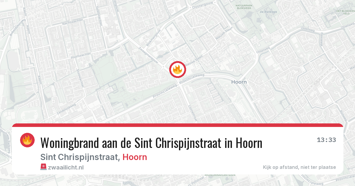 Woningbrand aan de Sint Chrispijnstraat in Hoorn — 5 apr 2026