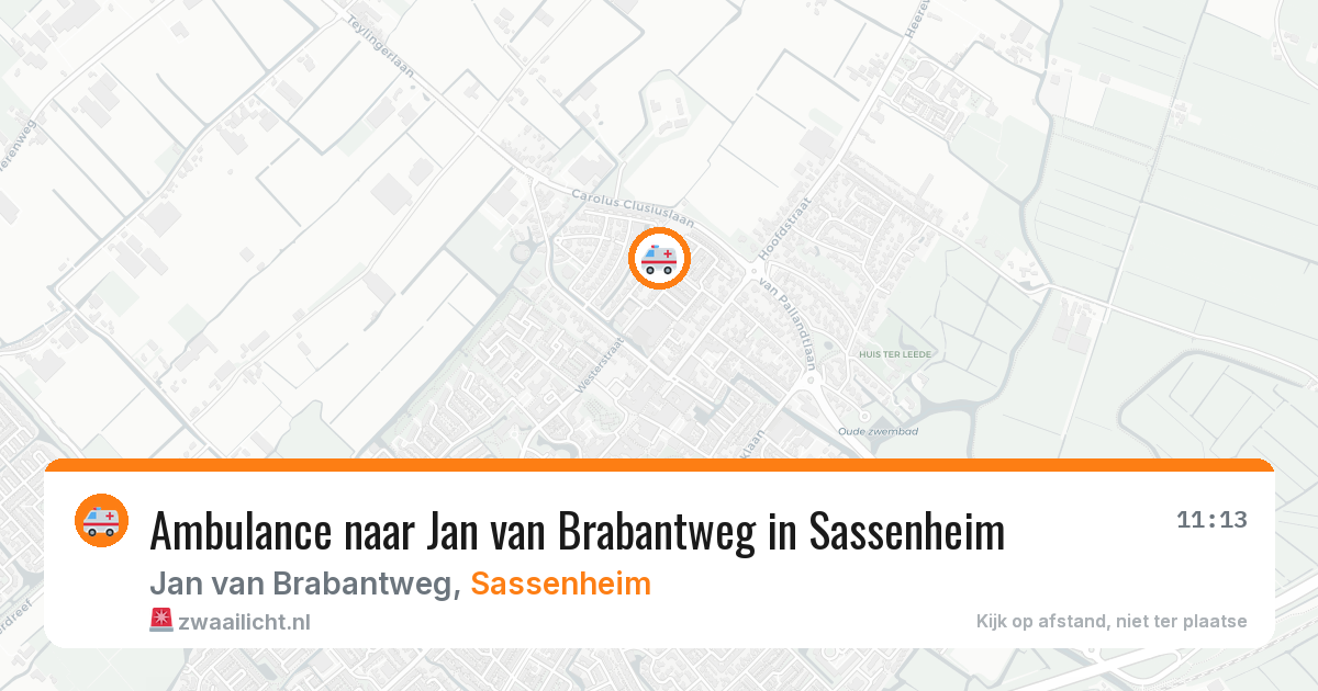 Ambulance naar Jan van Brabantweg in Sassenheim — 9 apr 2026