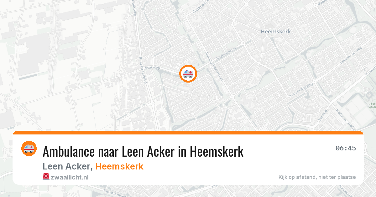Ambulance naar Leen Acker in Heemskerk — 12 jul 2026