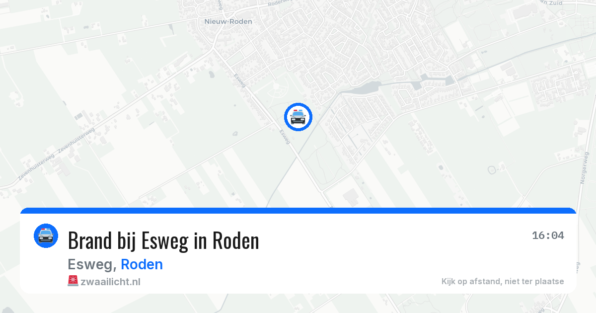Brand bij Esweg in Roden — 5 mei 2026