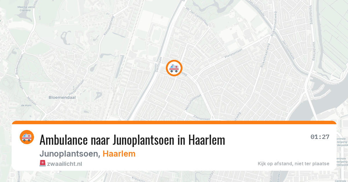 Ambulance naar Junoplantsoen in Haarlem — 13 mei 2026
