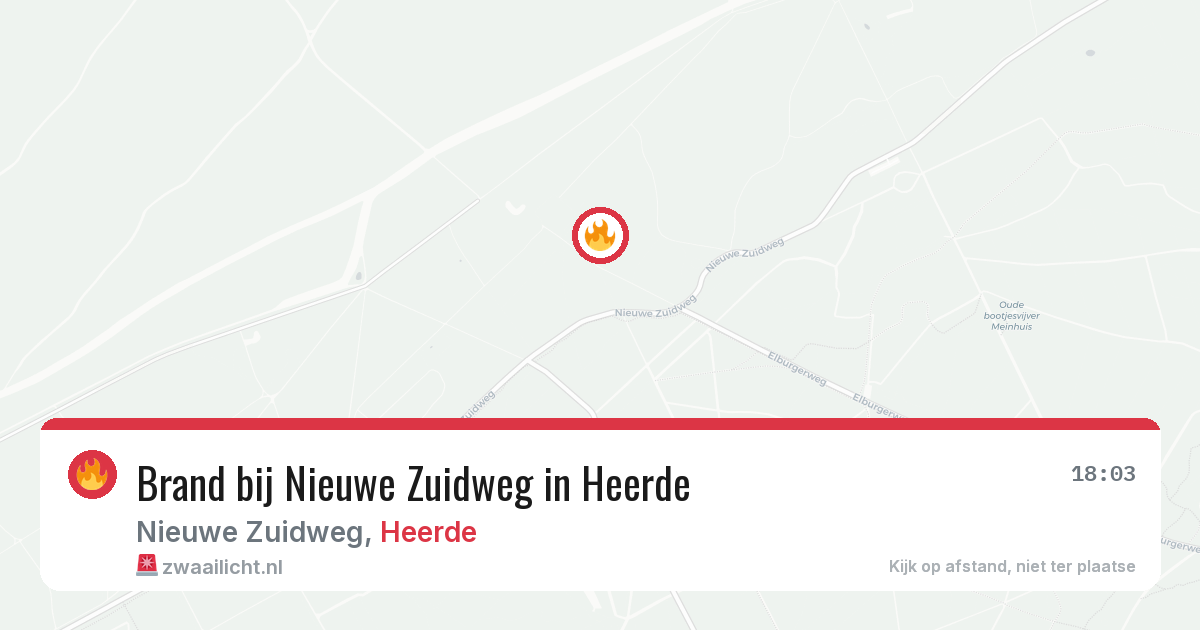 Brand bij Nieuwe Zuidweg in Heerde — 29 mei 2026