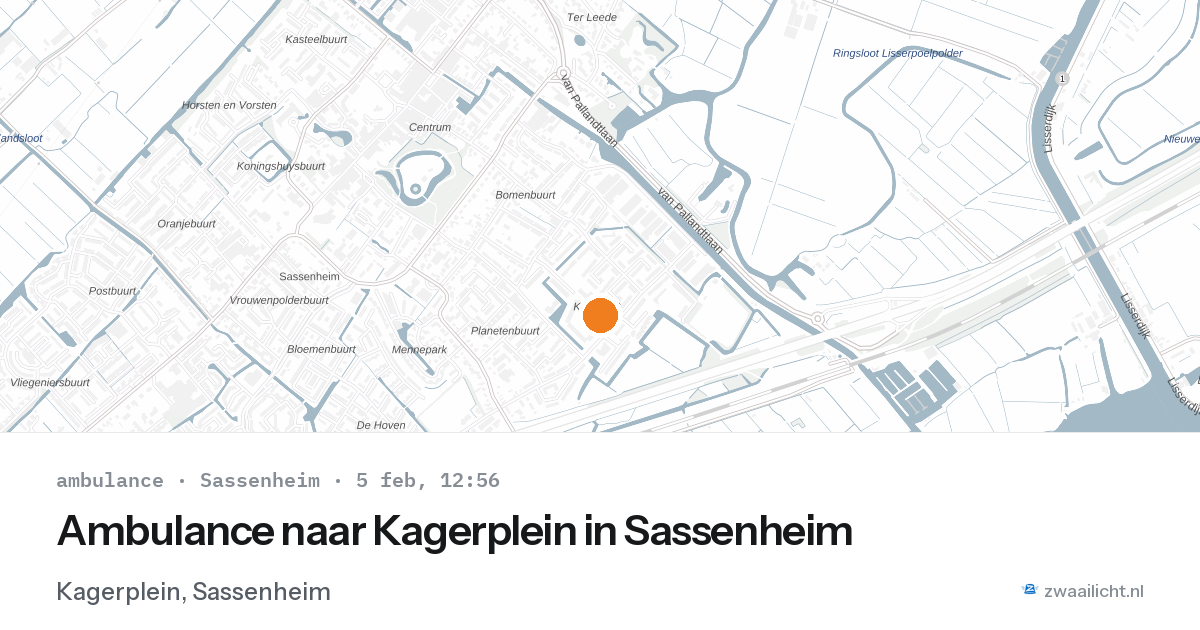 Ambulance naar Kagerplein in Sassenheim — 5 feb 2026