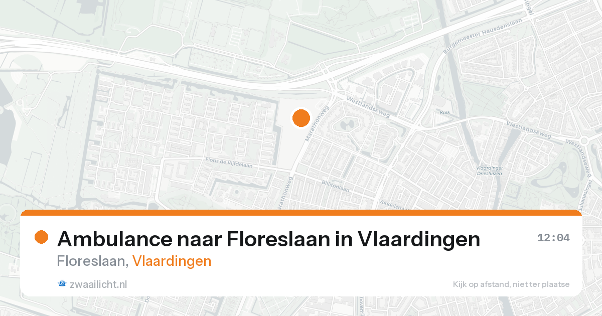 Ambulance naar Floreslaan in Vlaardingen — 15 aug 2026
