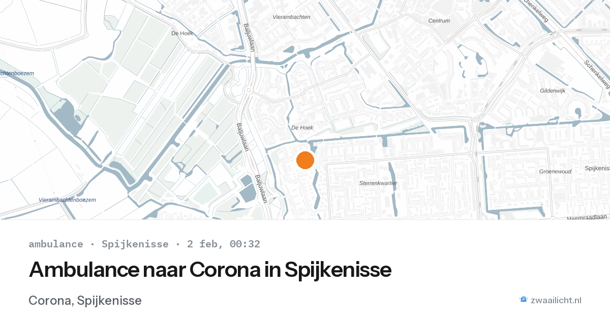 Ambulance naar Corona in Spijkenisse — 1 feb 2026