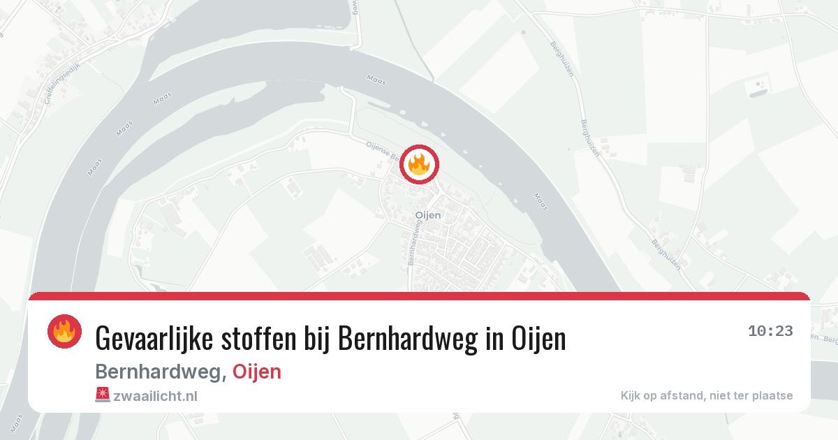 Gevaarlijke stoffen bij Bernhardweg in Oijen — 24 jun 2026