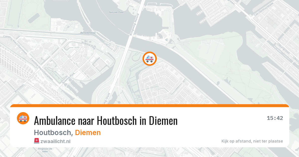 Ambulance naar Houtbosch in Diemen — 18 mei 2026