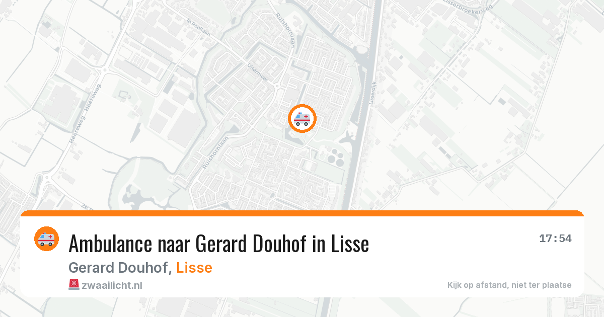 Ambulance naar Gerard Douhof in Lisse — 29 jul 2026