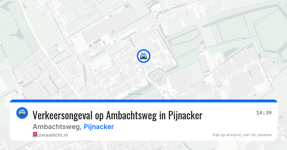 Verkeersongeval op Ambachtsweg in Pijnacker — 20 mei 2026