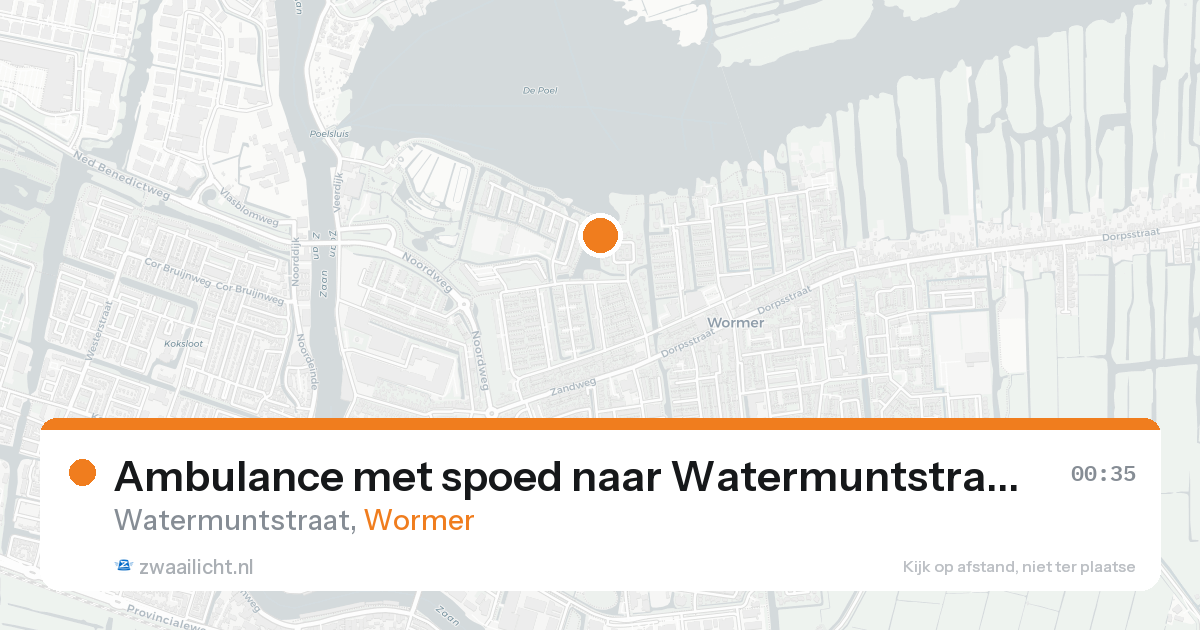 Ambulance met spoed naar Watermuntstraat in Wormer — 7 jun 2026