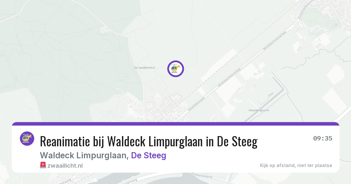 Reanimatie bij Waldeck Limpurglaan in De Steeg — 26 jul 2026