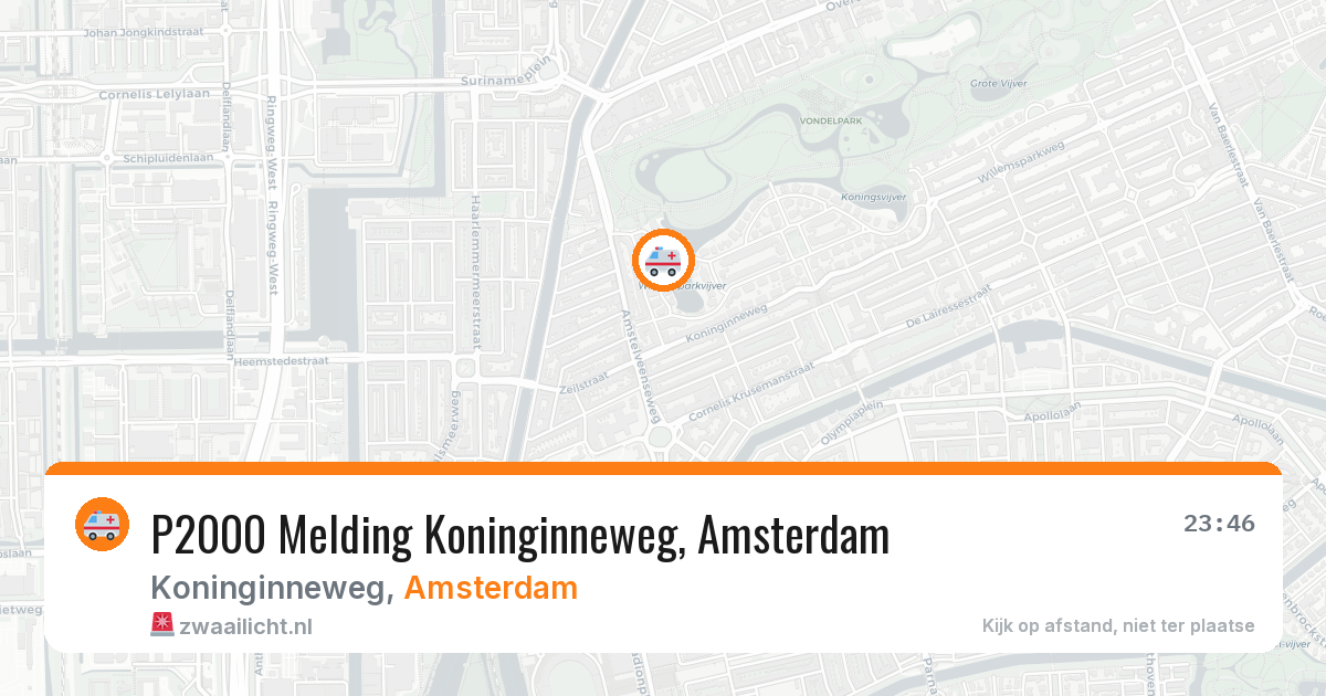 P2000 Melding Koninginneweg, Amsterdam — 3 jul 2026