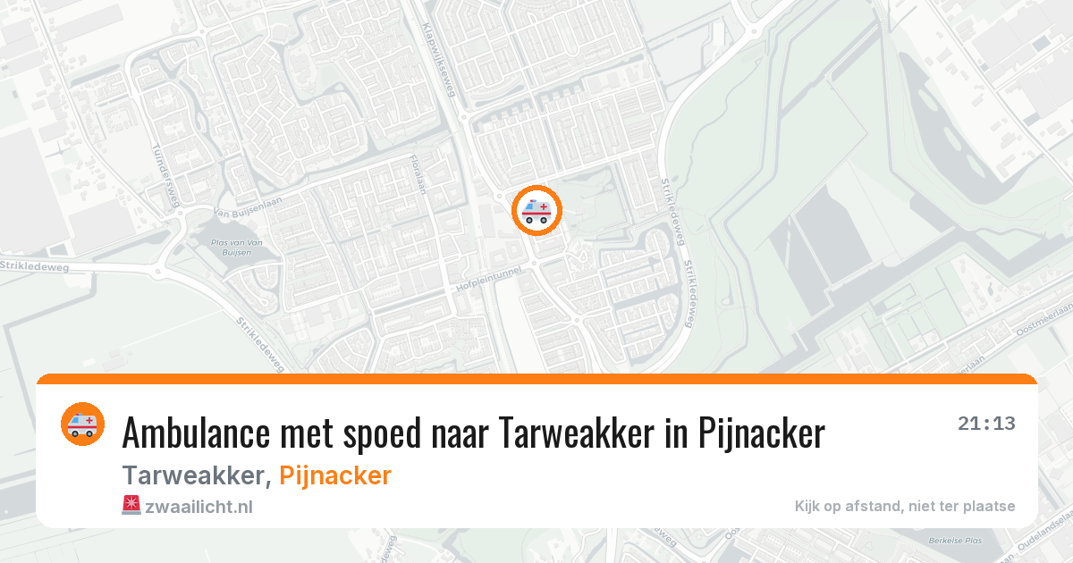 Ambulance met spoed naar Tarweakker in Pijnacker — 21 mei 2026