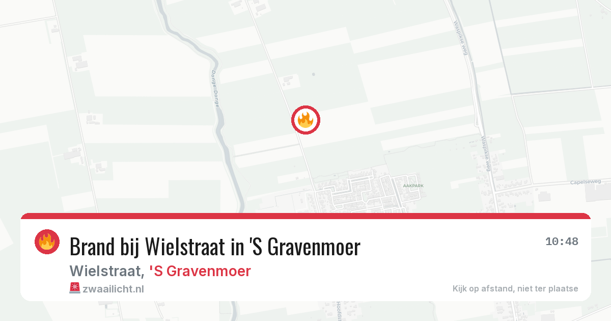 Brand bij Wielstraat in 'S Gravenmoer — 21 jun 2026